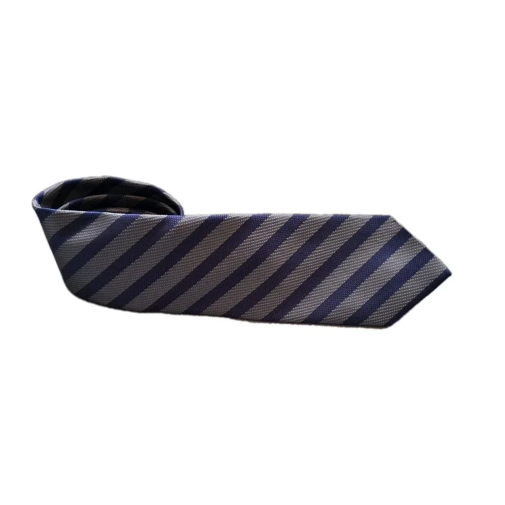 Vtg Brooks Brothers Men's XL Repp Preppy Gray Striped Silk Tie Made In USA 90's